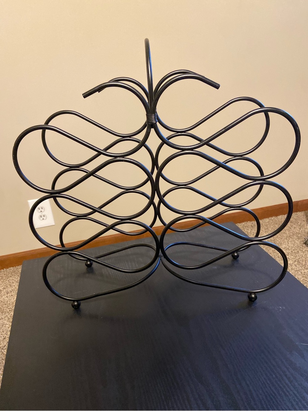 Black Metal Wine Rack - Picture 1 of 1